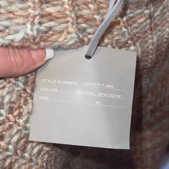 MARLED Neutral Spacedye Mock Neck Sweater M NWT - Picture 4 of 13